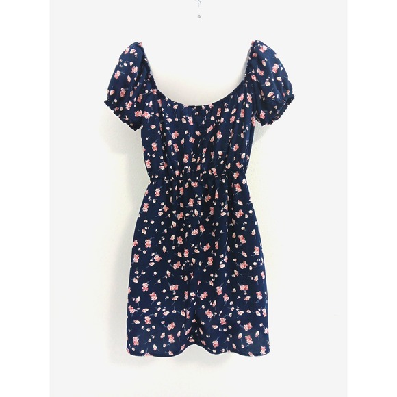 VTG Tixxi Y2K Babydoll Dress Womens Small Blue Dainty Floral Fairy Milkmaid 90's - Picture 4 of 11